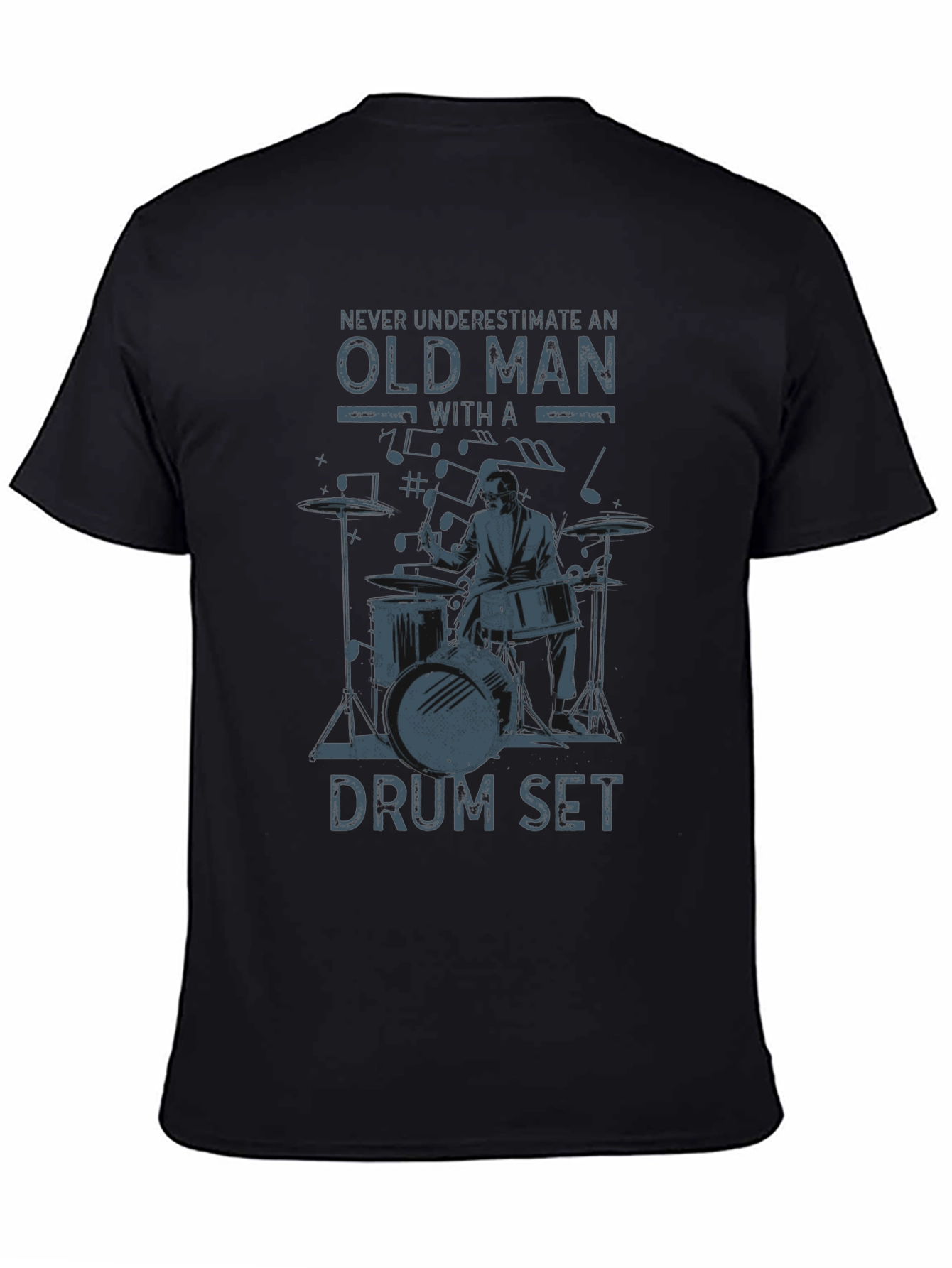 Old Man Drum Set Graphic Tee