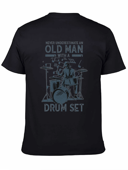 Old Man Drum Set Graphic Tee