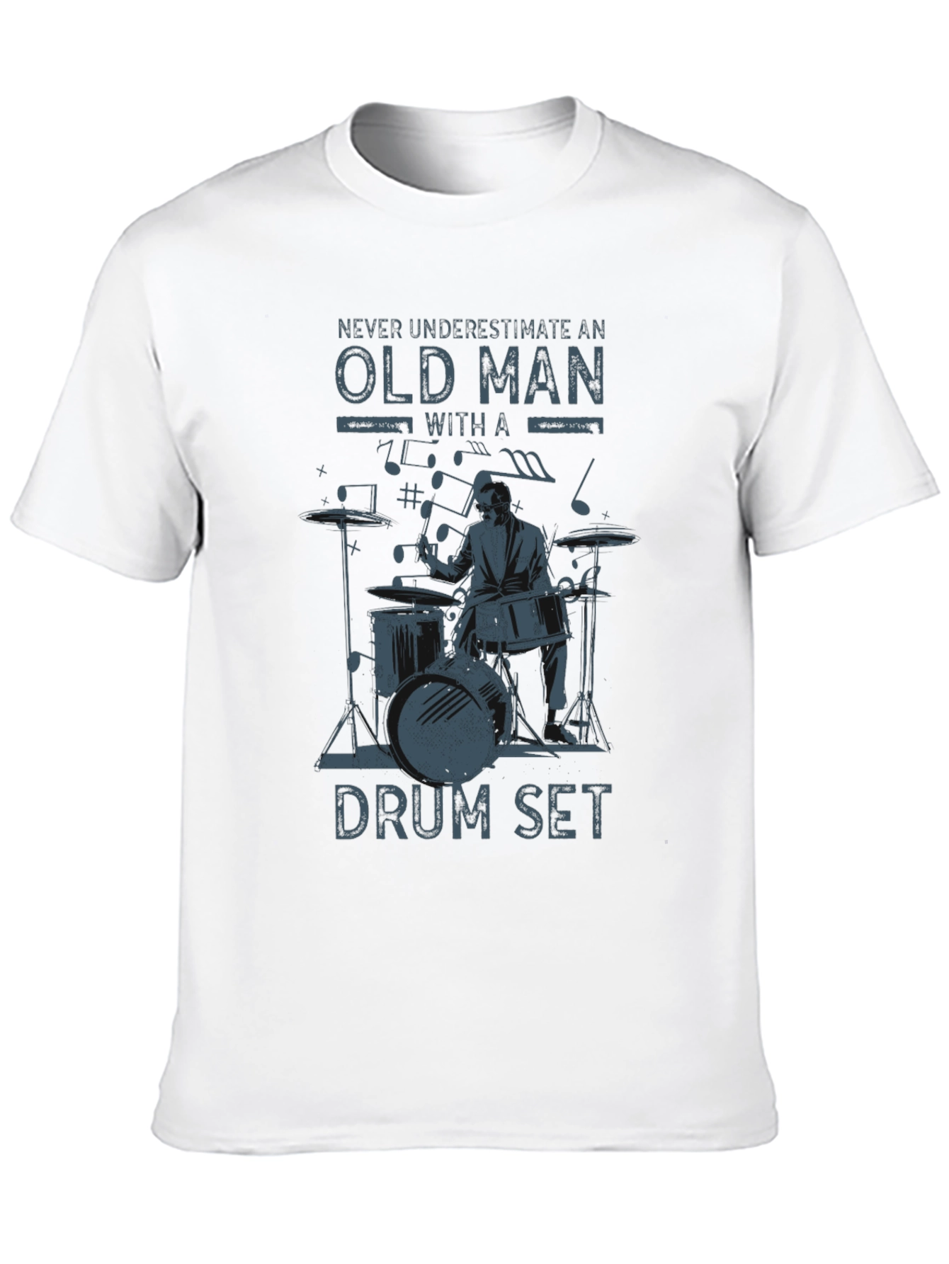 Old Man Drum Set Graphic Tee