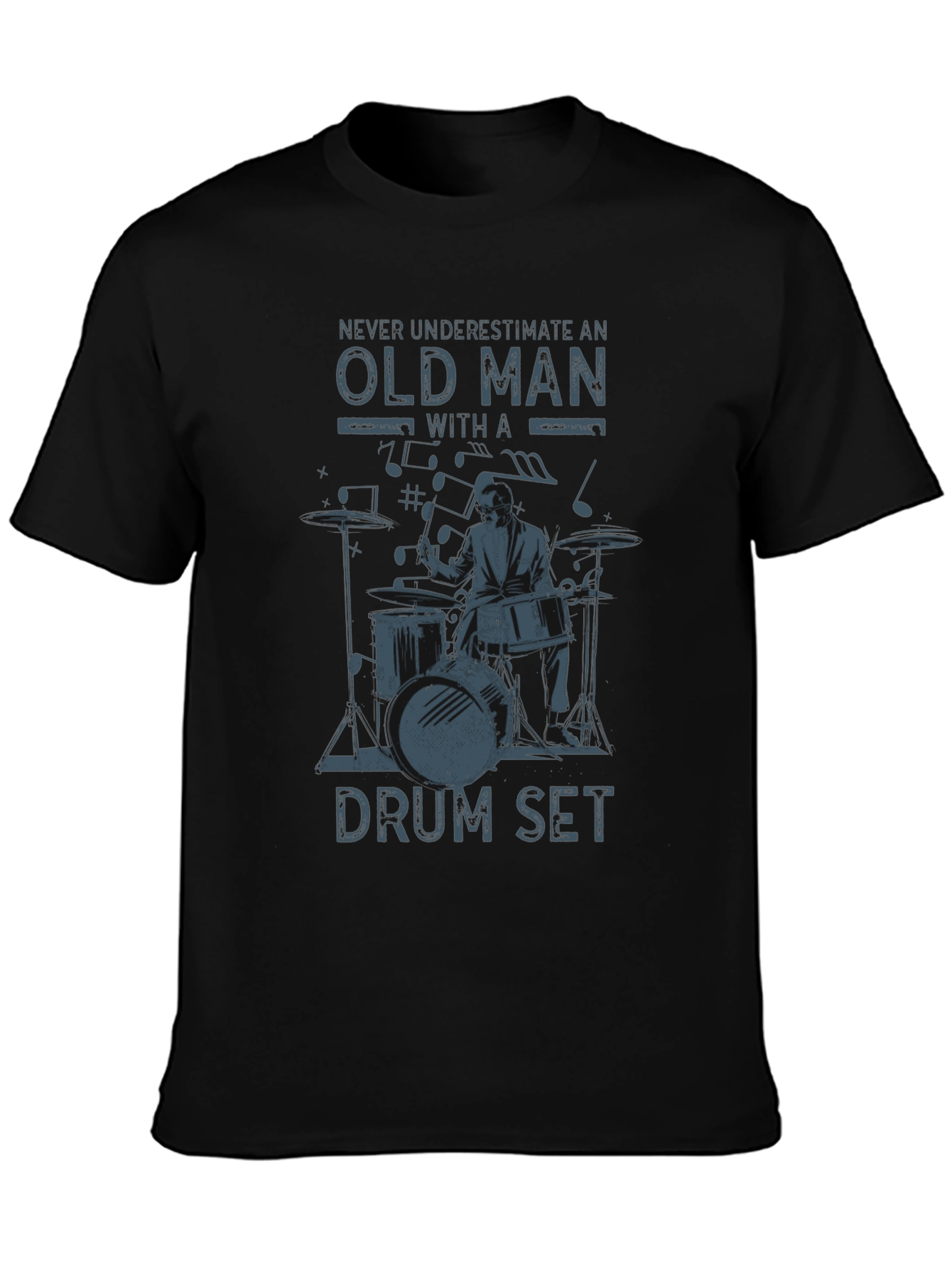 Old Man Drum Set Graphic Tee