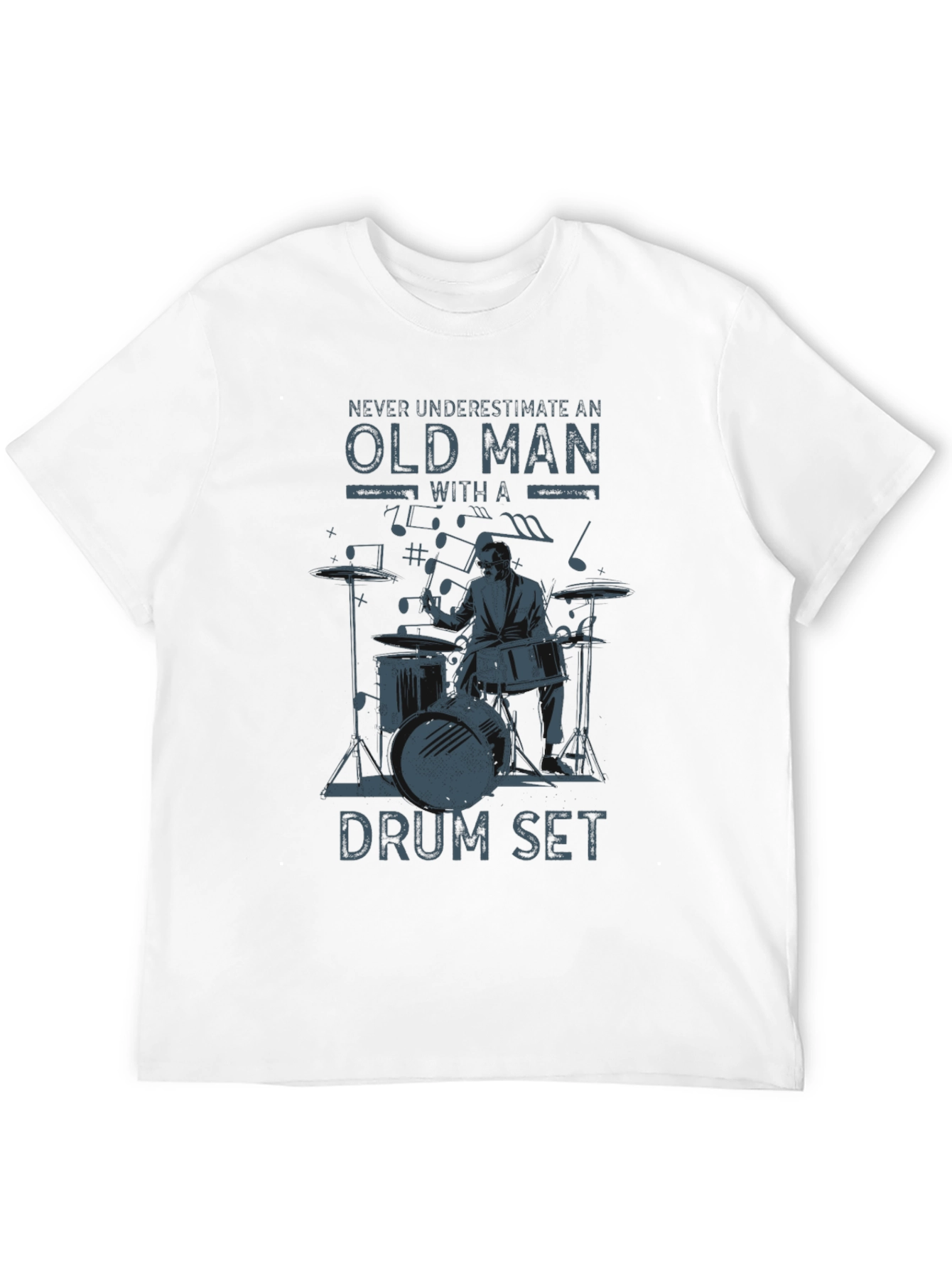 Old Man Drum Set Graphic Tee