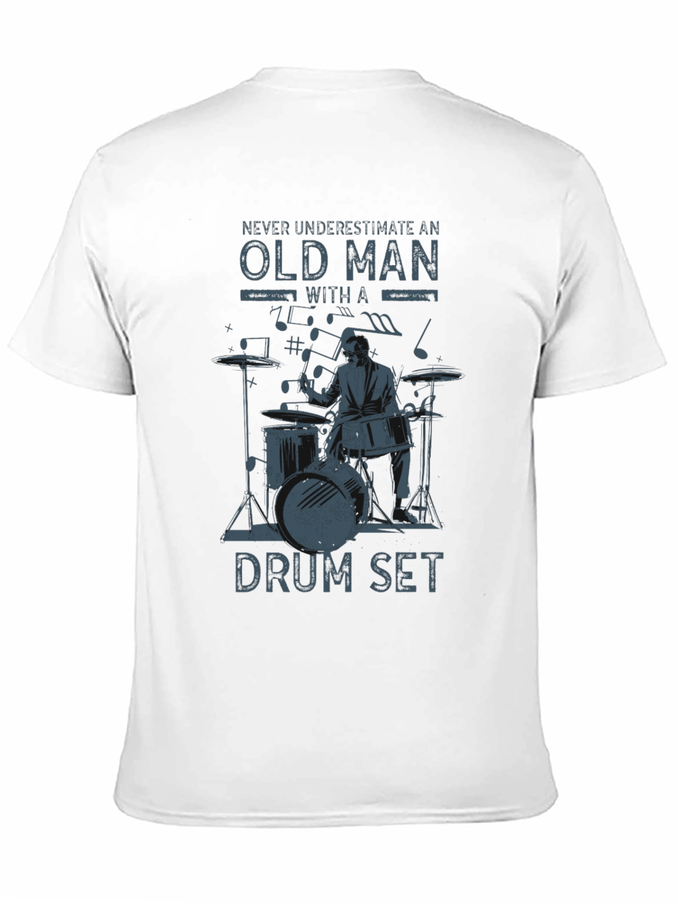 Old Man Drum Set Graphic Tee