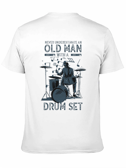 Old Man Drum Set Graphic Tee