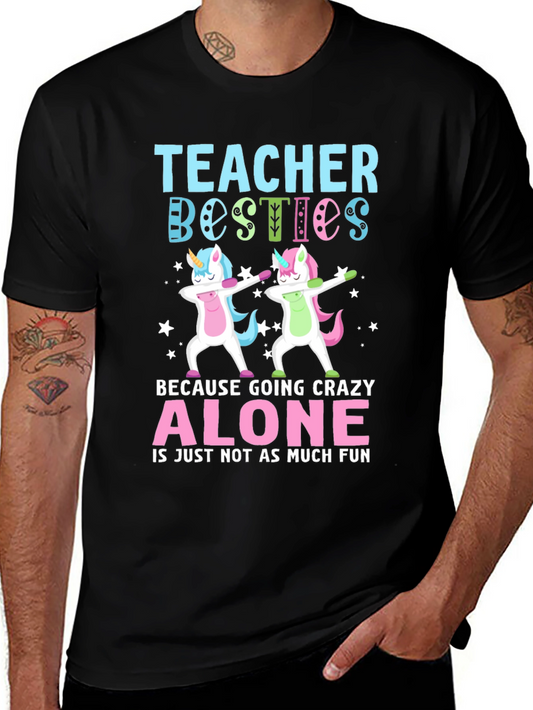 Teacher Besties Unicorn Dab T-Shirt