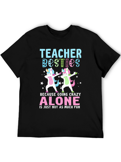 Teacher Besties Unicorn Dab T-Shirt