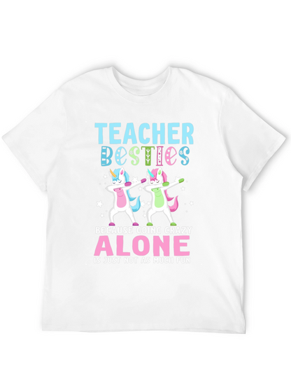 Teacher Besties Unicorn Dab T-Shirt