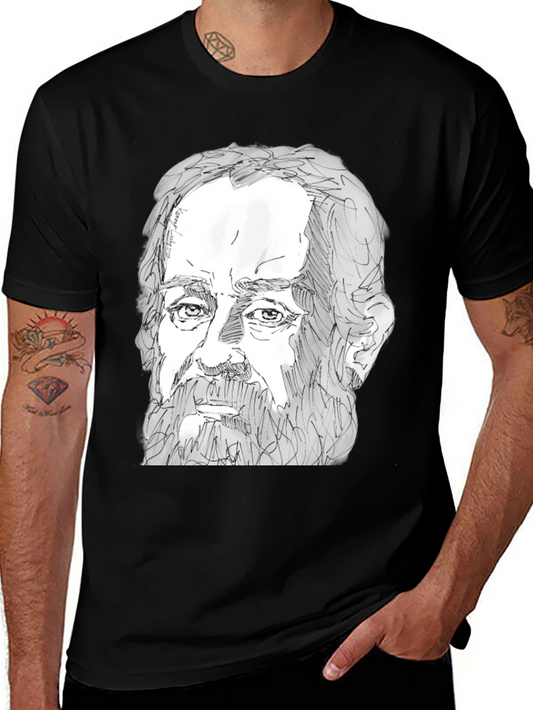 Sketch Portrait Black T-Shirt