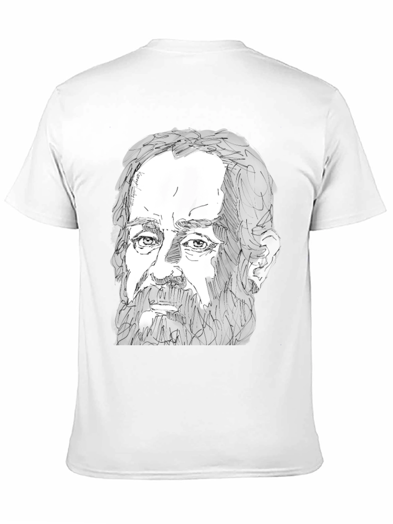 Sketch Portrait Black T-Shirt