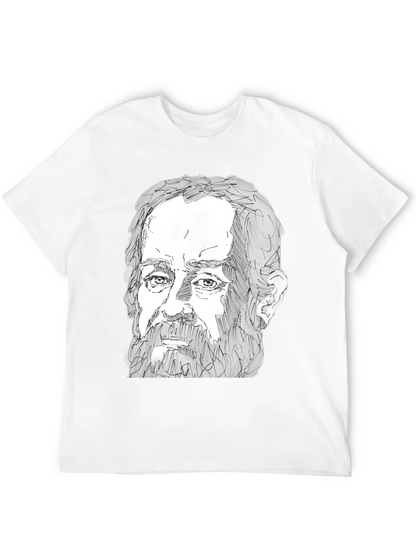 Sketch Portrait Black T-Shirt
