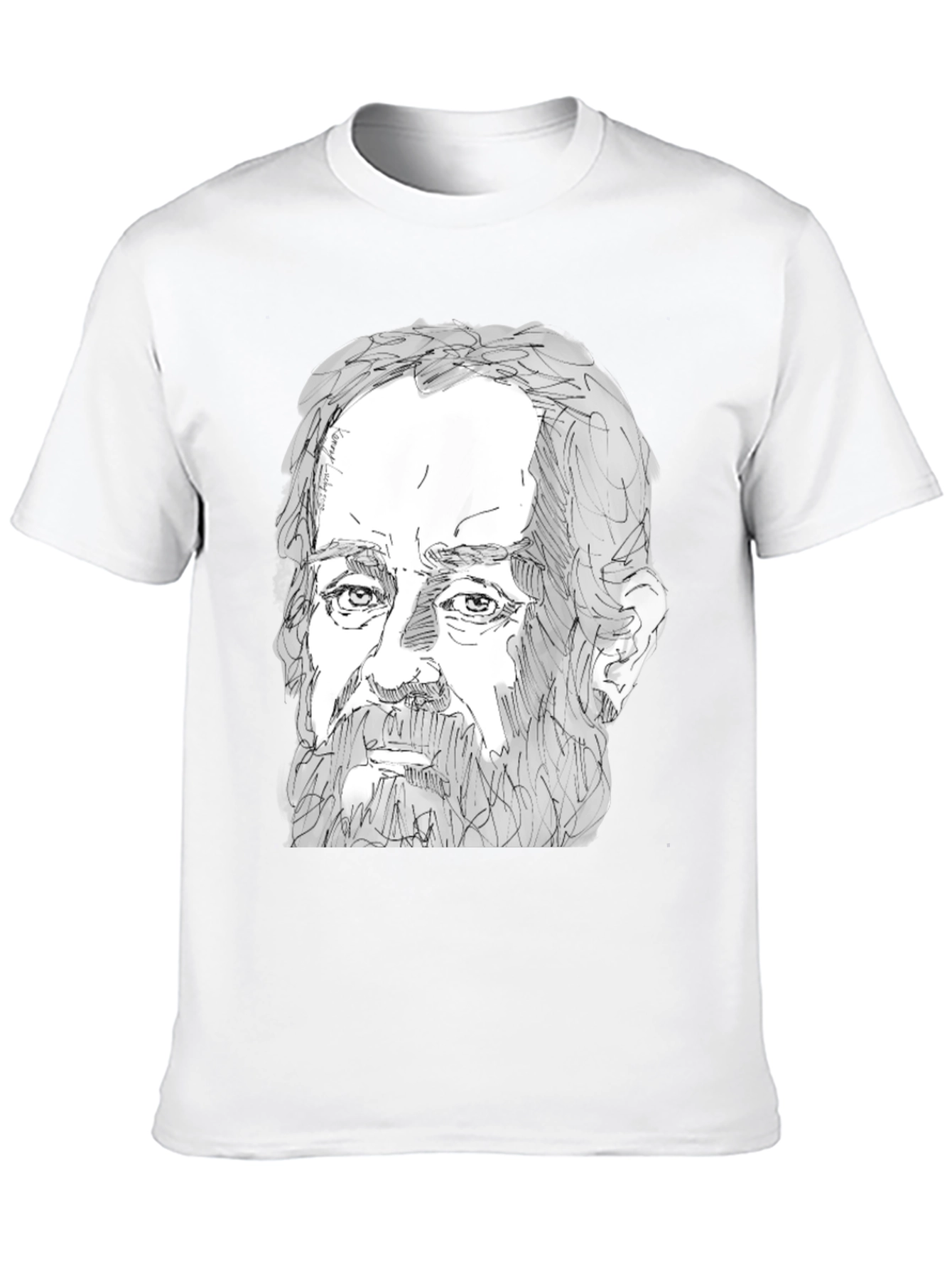 Sketch Portrait Black T-Shirt
