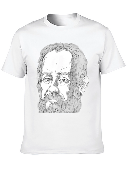 Sketch Portrait Black T-Shirt