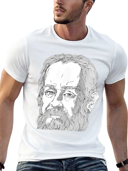 Sketch Portrait Black T-Shirt