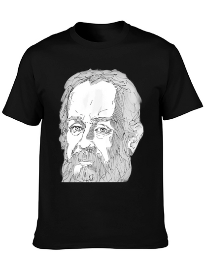 Sketch Portrait Black T-Shirt