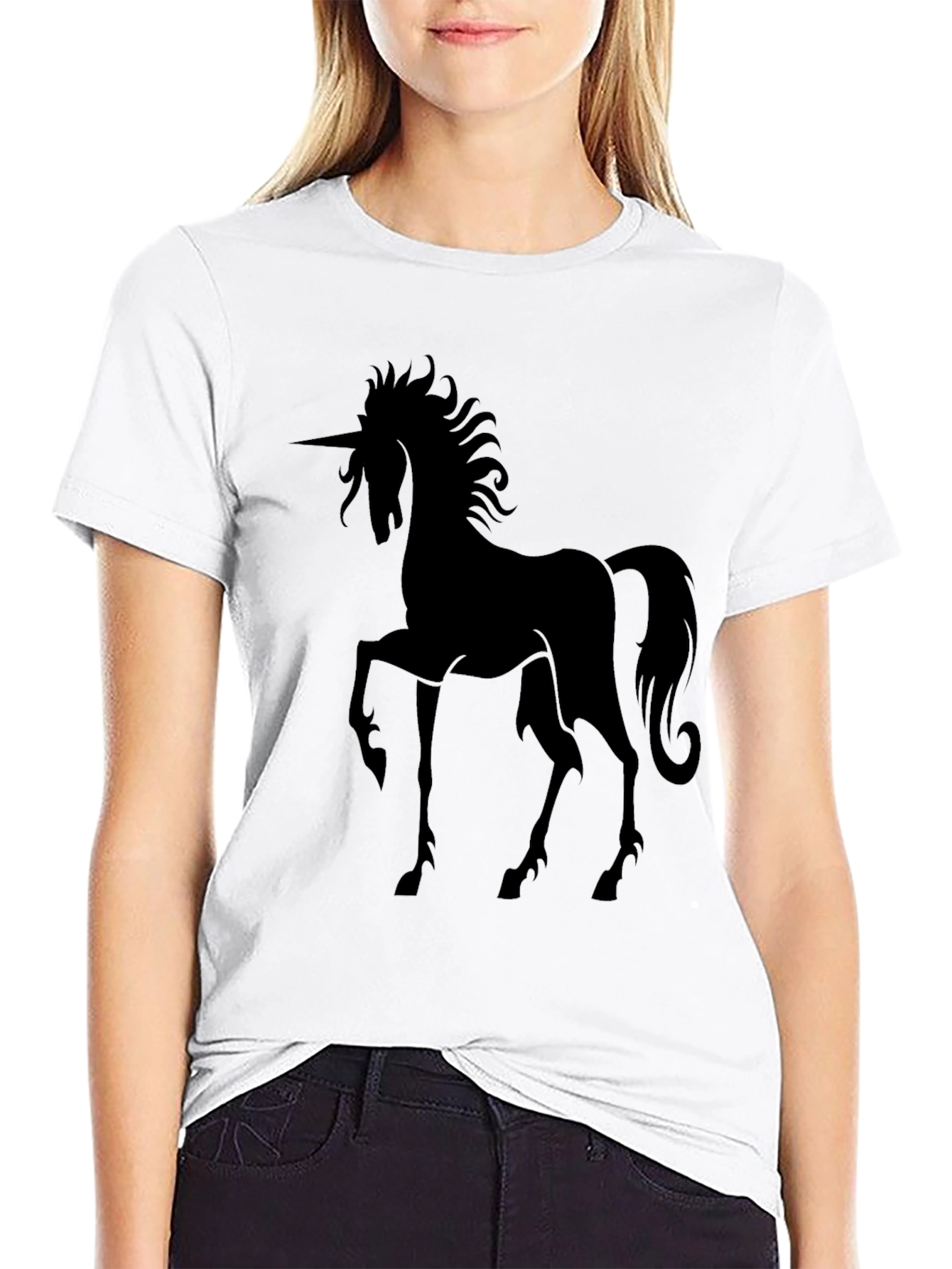 Unicorn Silhouette Black T-Shirt