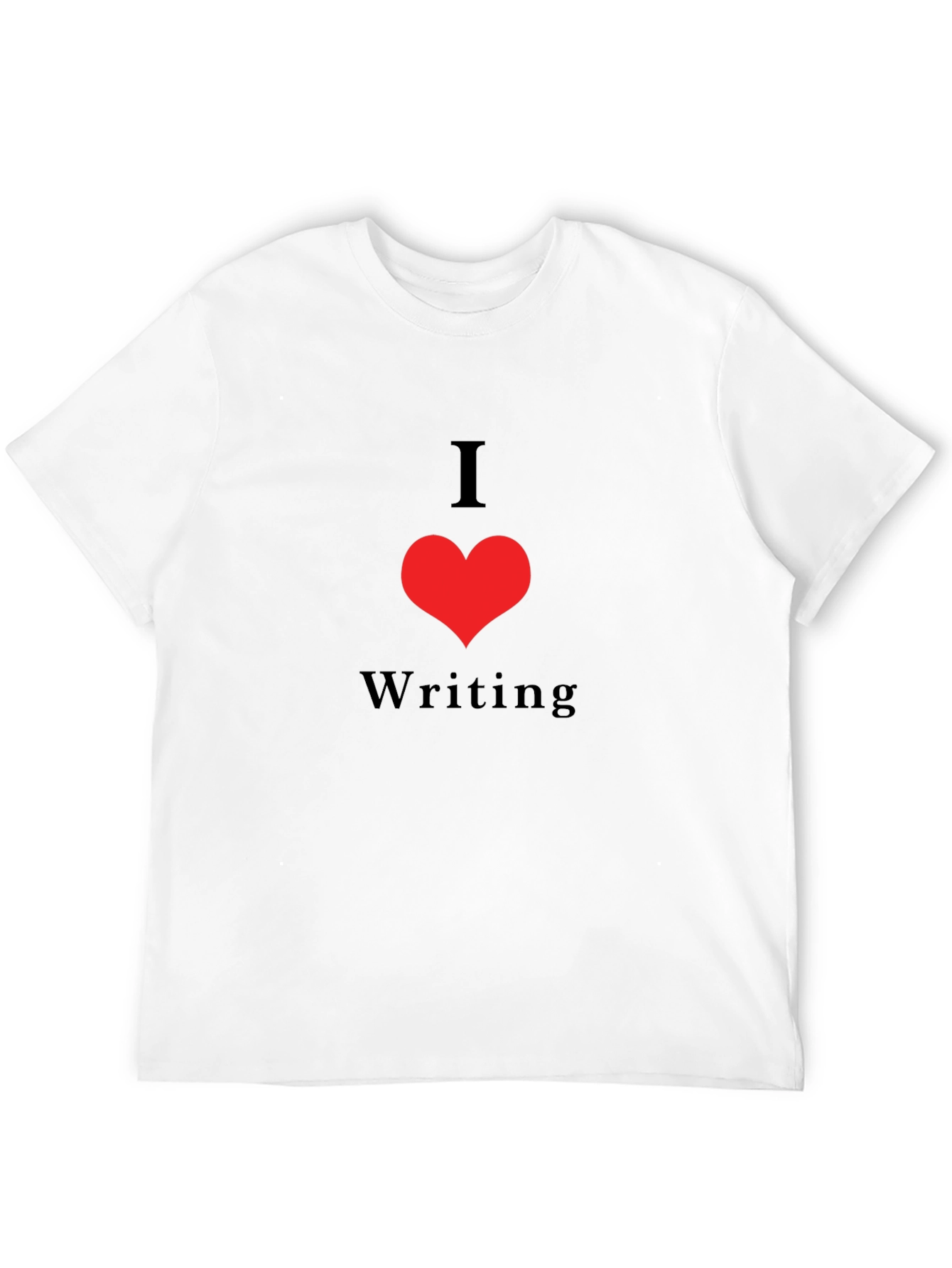I Love Writing Graphic T-Shirt - Black