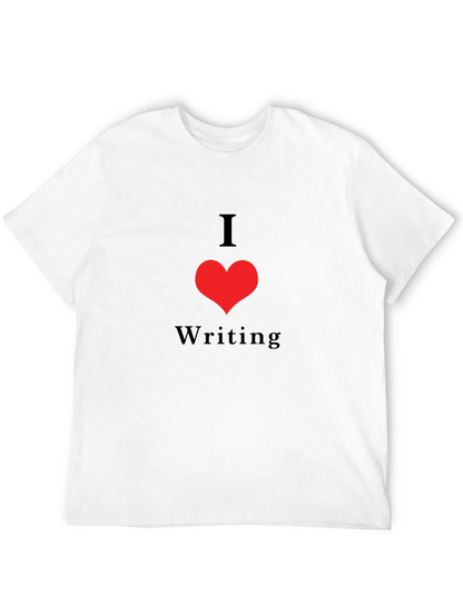 I Love Writing Graphic T-Shirt - Black