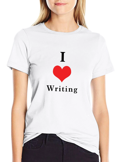 I Love Writing Graphic T-Shirt - Black