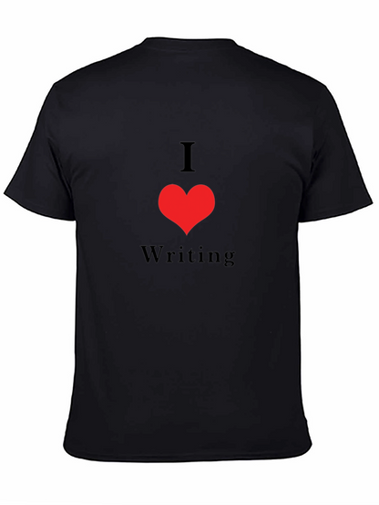 I Love Writing Graphic T-Shirt - Black
