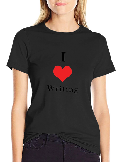 I Love Writing Graphic T-Shirt - Black