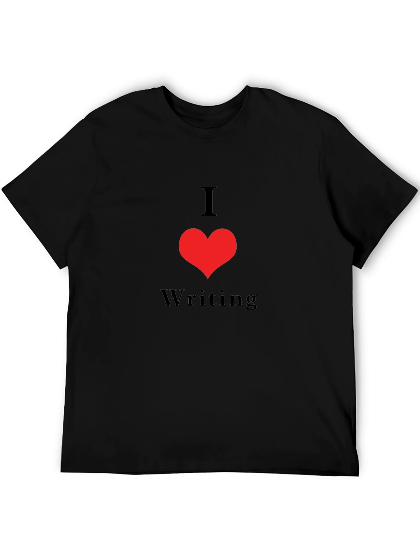 I Love Writing Graphic T-Shirt - Black