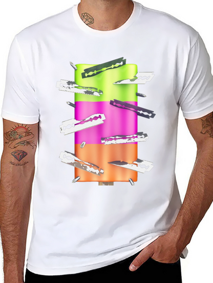 Edgy Ice Pop Tee - Razor Blade Design