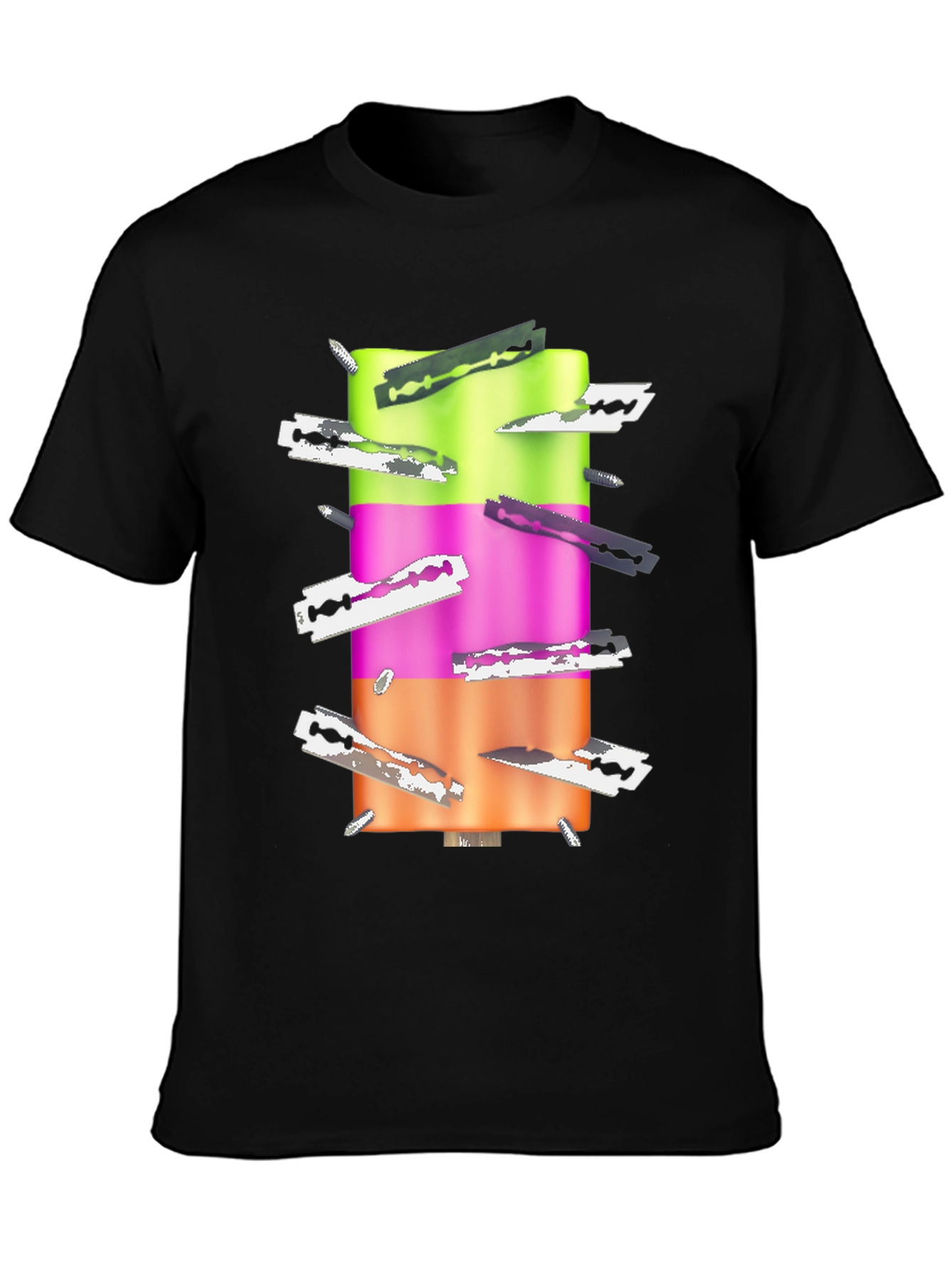 Edgy Ice Pop Tee - Razor Blade Design