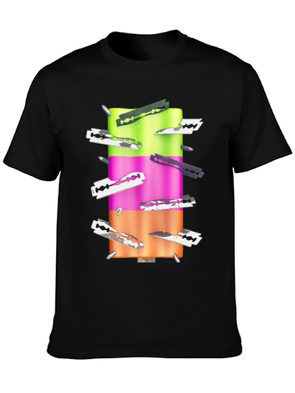 Edgy Ice Pop Tee - Razor Blade Design