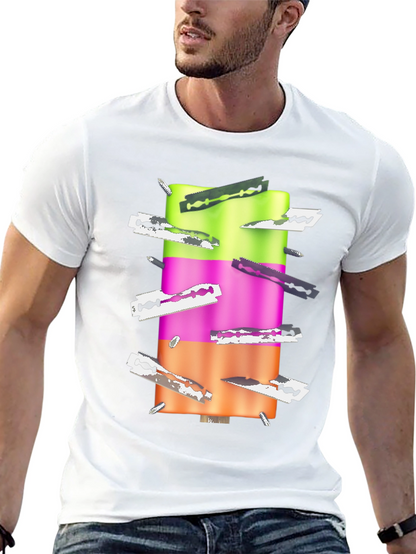 Edgy Ice Pop Tee - Razor Blade Design