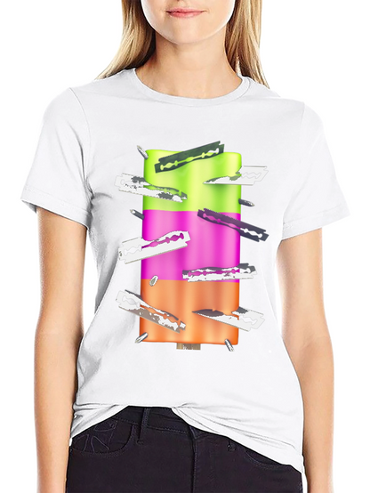 Edgy Ice Pop Tee - Razor Blade Design