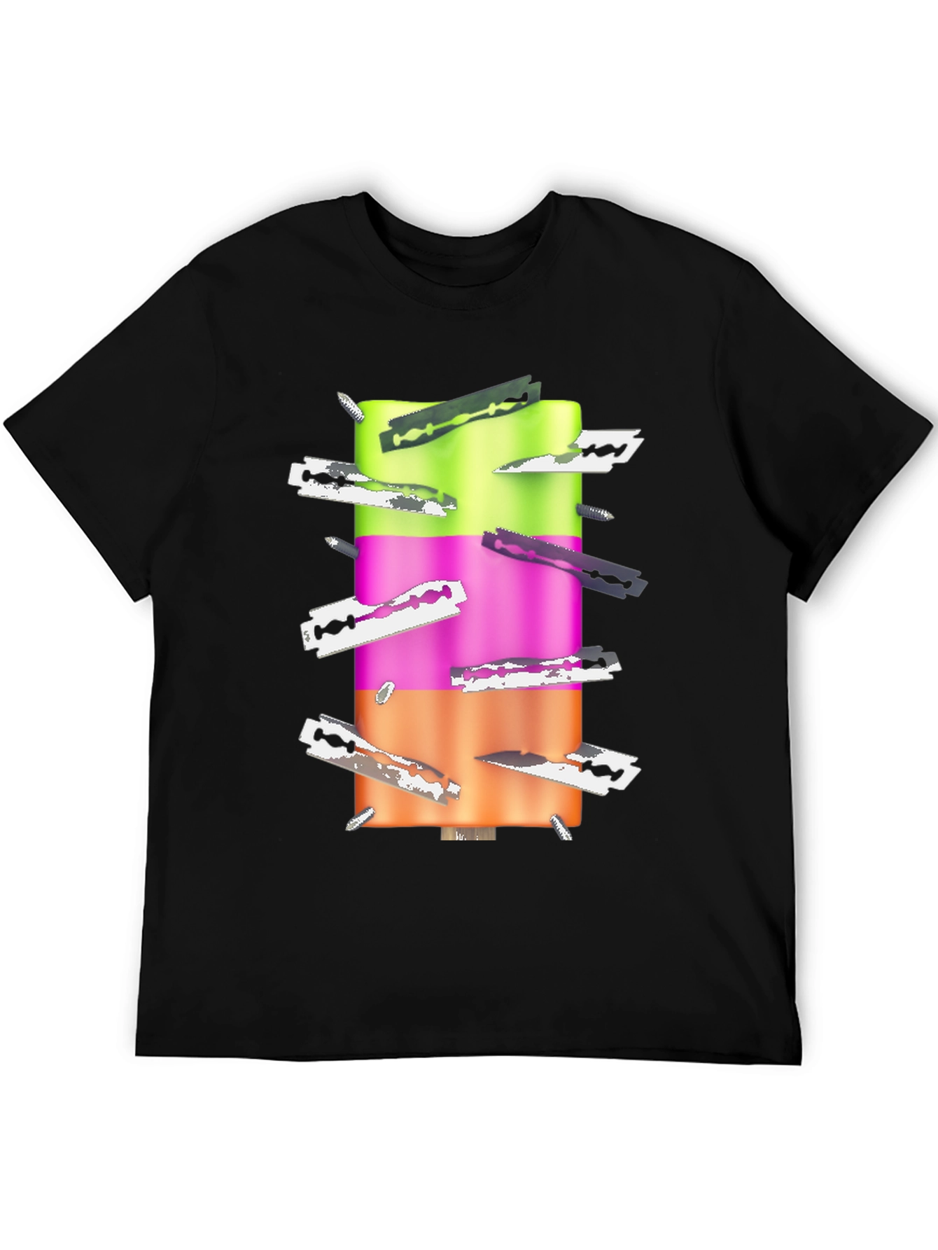 Edgy Ice Pop Tee - Razor Blade Design