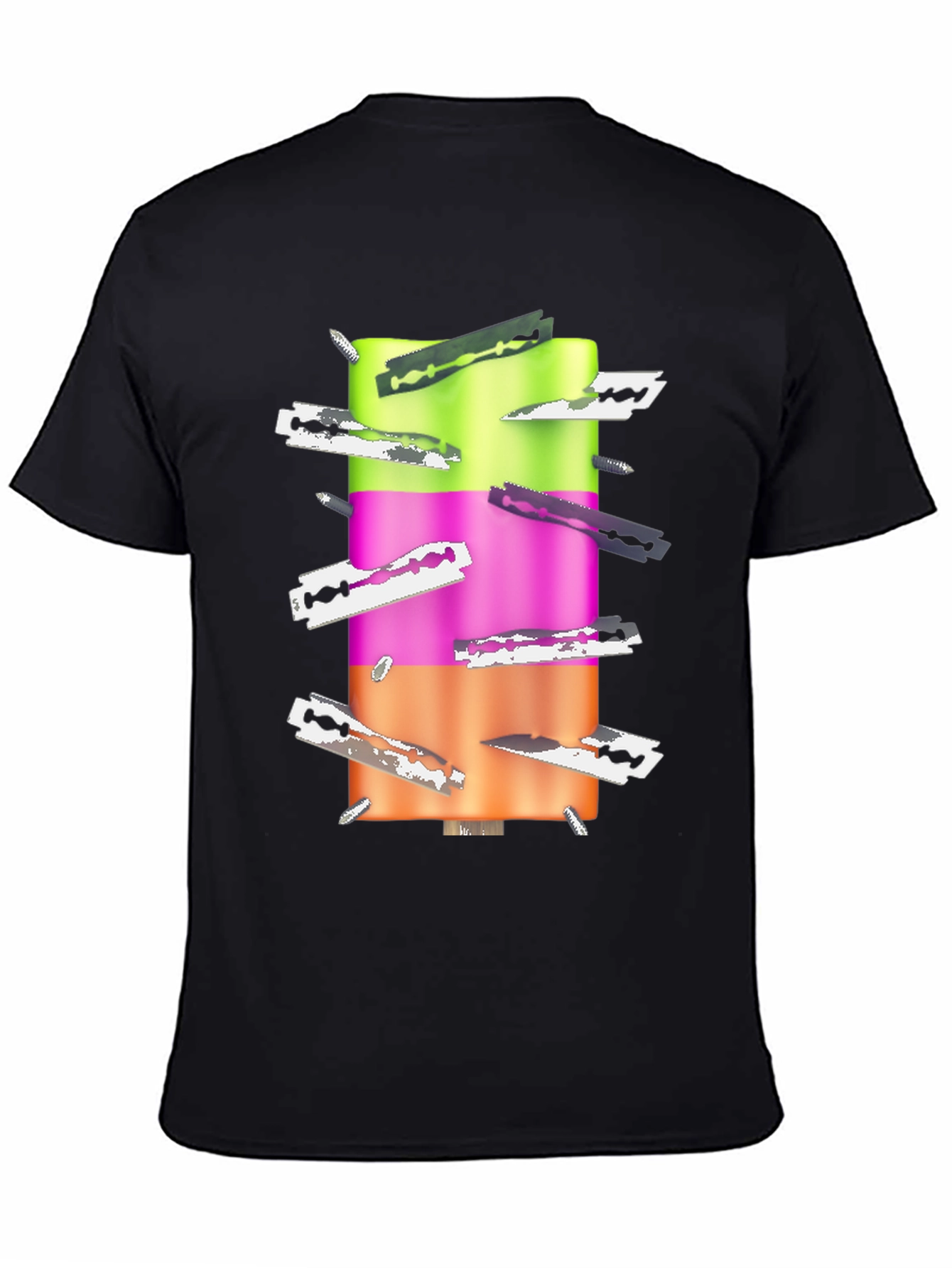 Edgy Ice Pop Tee - Razor Blade Design