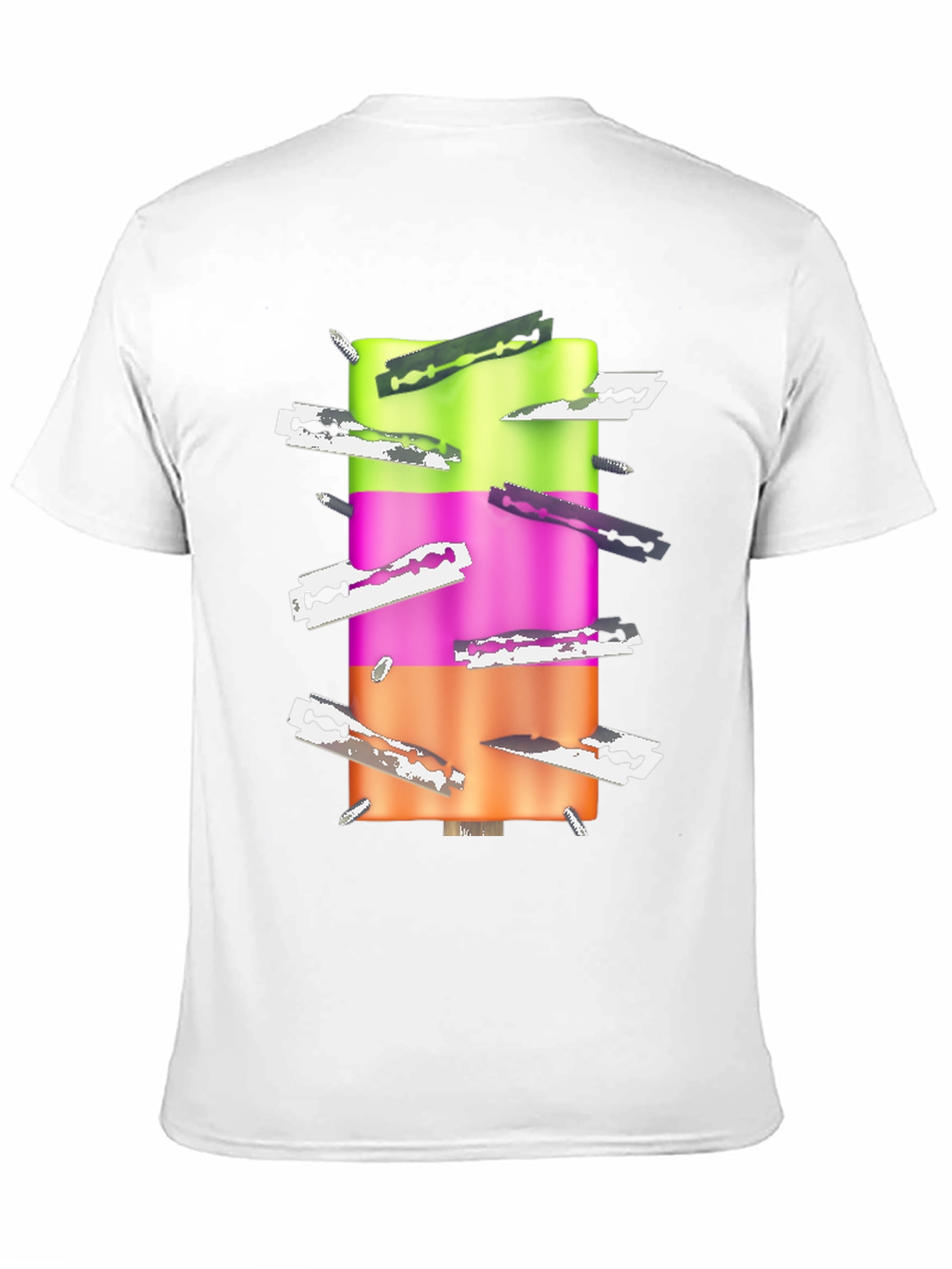 Edgy Ice Pop Tee - Razor Blade Design