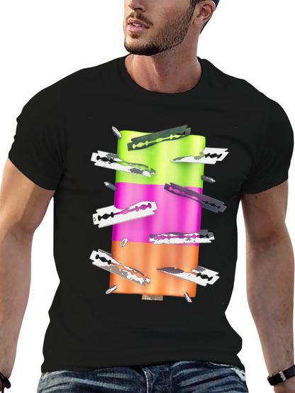 Edgy Ice Pop Tee - Razor Blade Design