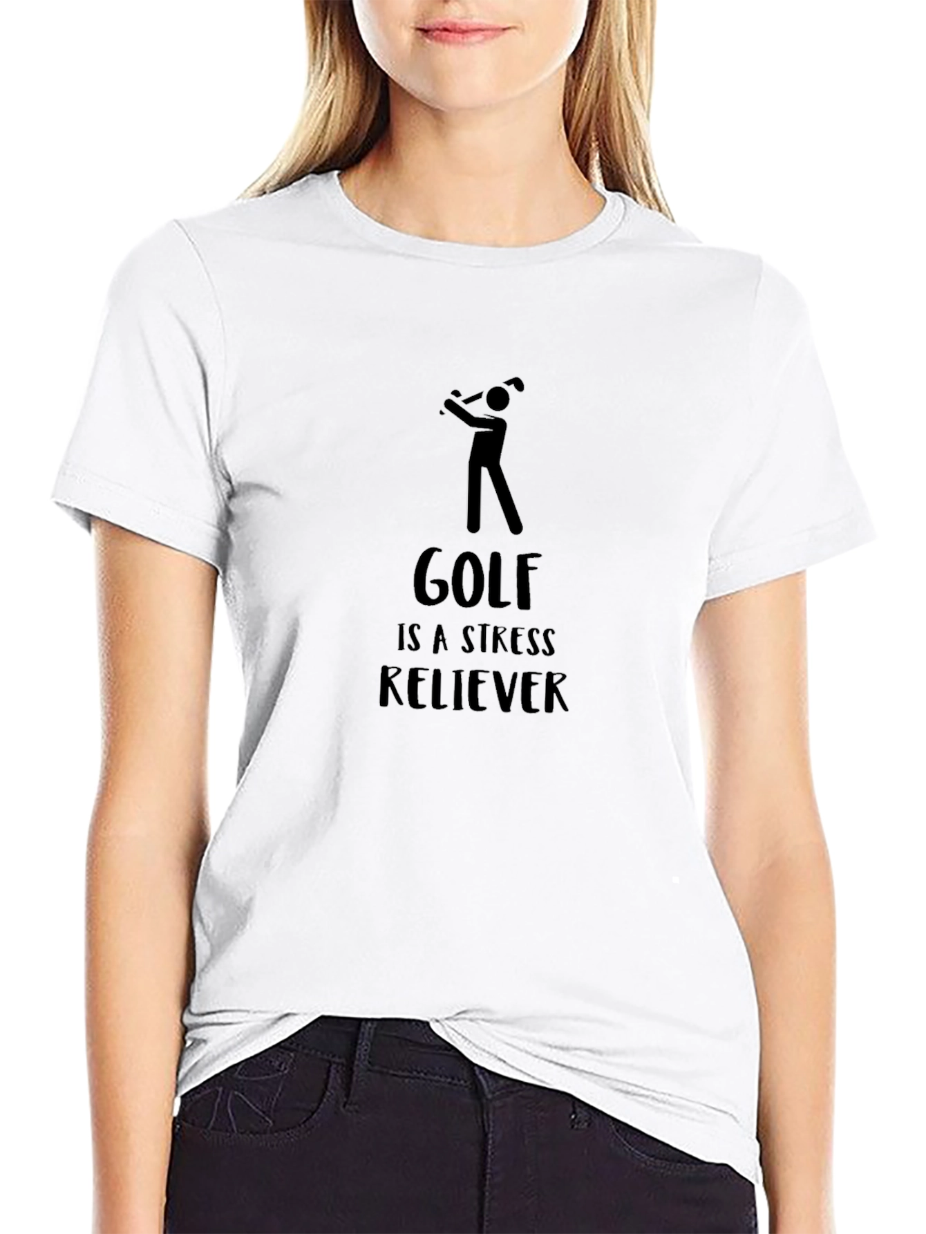 Golf Stress Reliever Black Tee