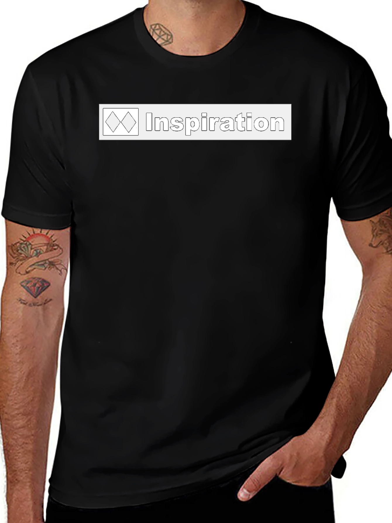 Inspiration Graphic Tee - Soft Black Cotton T-Shirt