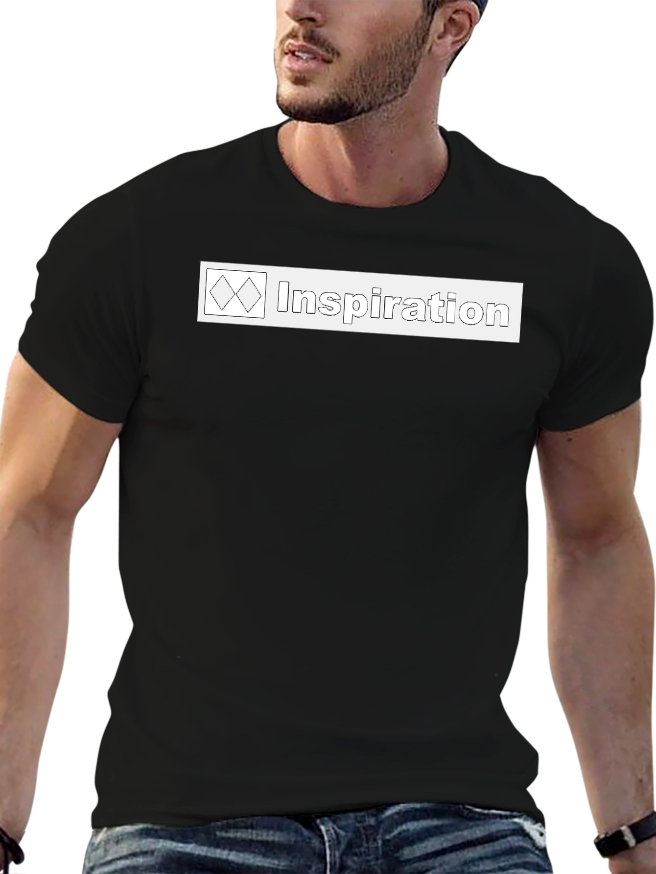 Inspiration Graphic Tee - Soft Black Cotton T-Shirt