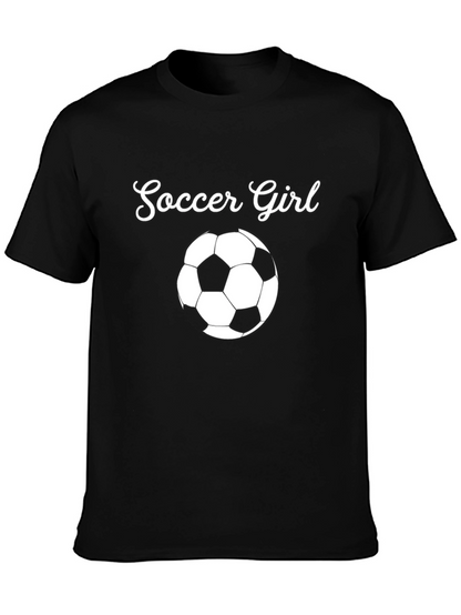 Soccer Girl T-Shirt - Black Graphic Tee