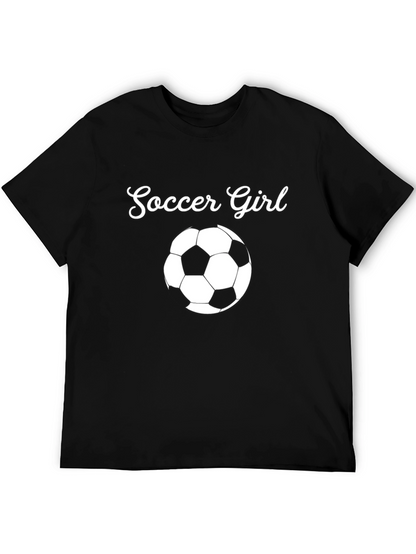 Soccer Girl T-Shirt - Black Graphic Tee