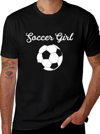 Soccer Girl T-Shirt - Black Graphic Tee