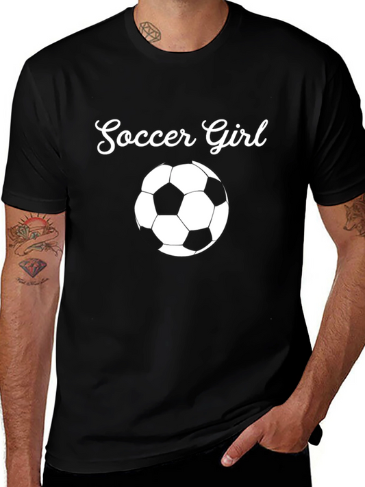 Soccer Girl T-Shirt - Black Graphic Tee