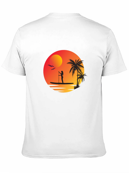 Sunset Paddleboard Graphic Tee - Black