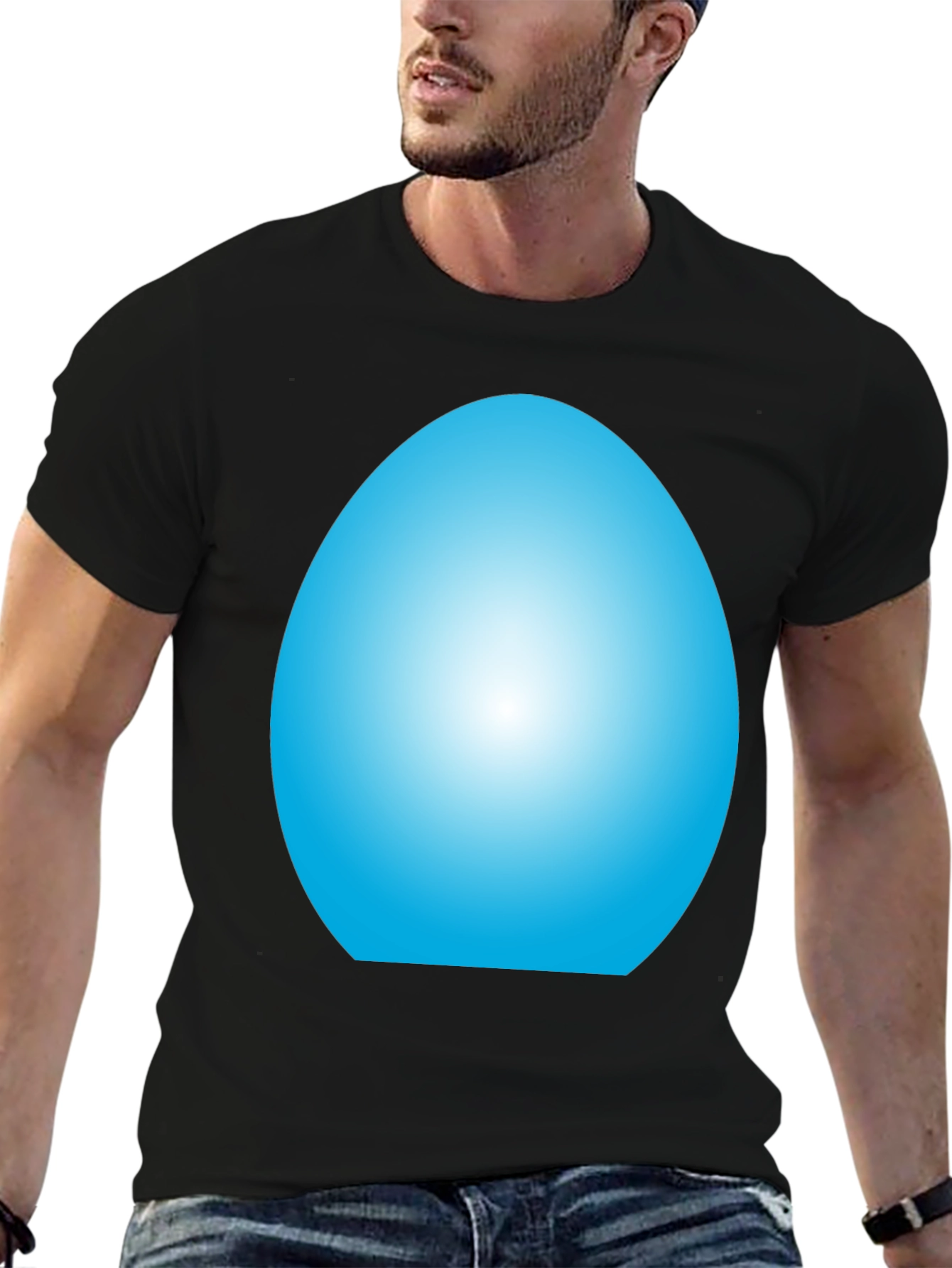Blue Egg Graphic T-Shirt - Casual Style