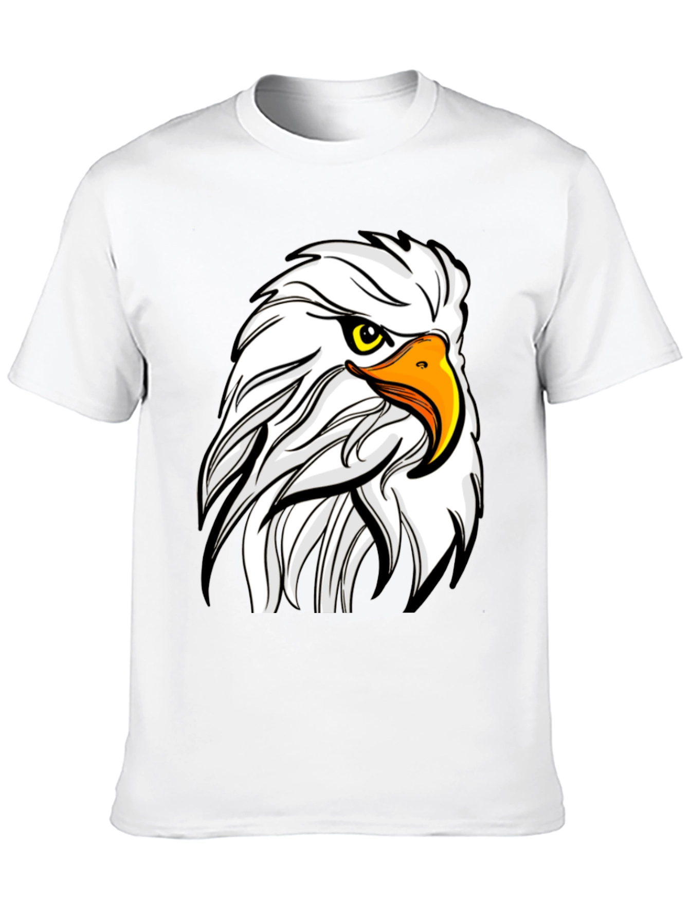 Bold Eagle Graphic Tee - Black Cotton T-Shirt