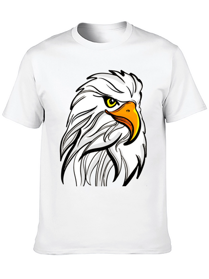 Bold Eagle Graphic Tee - Black Cotton T-Shirt