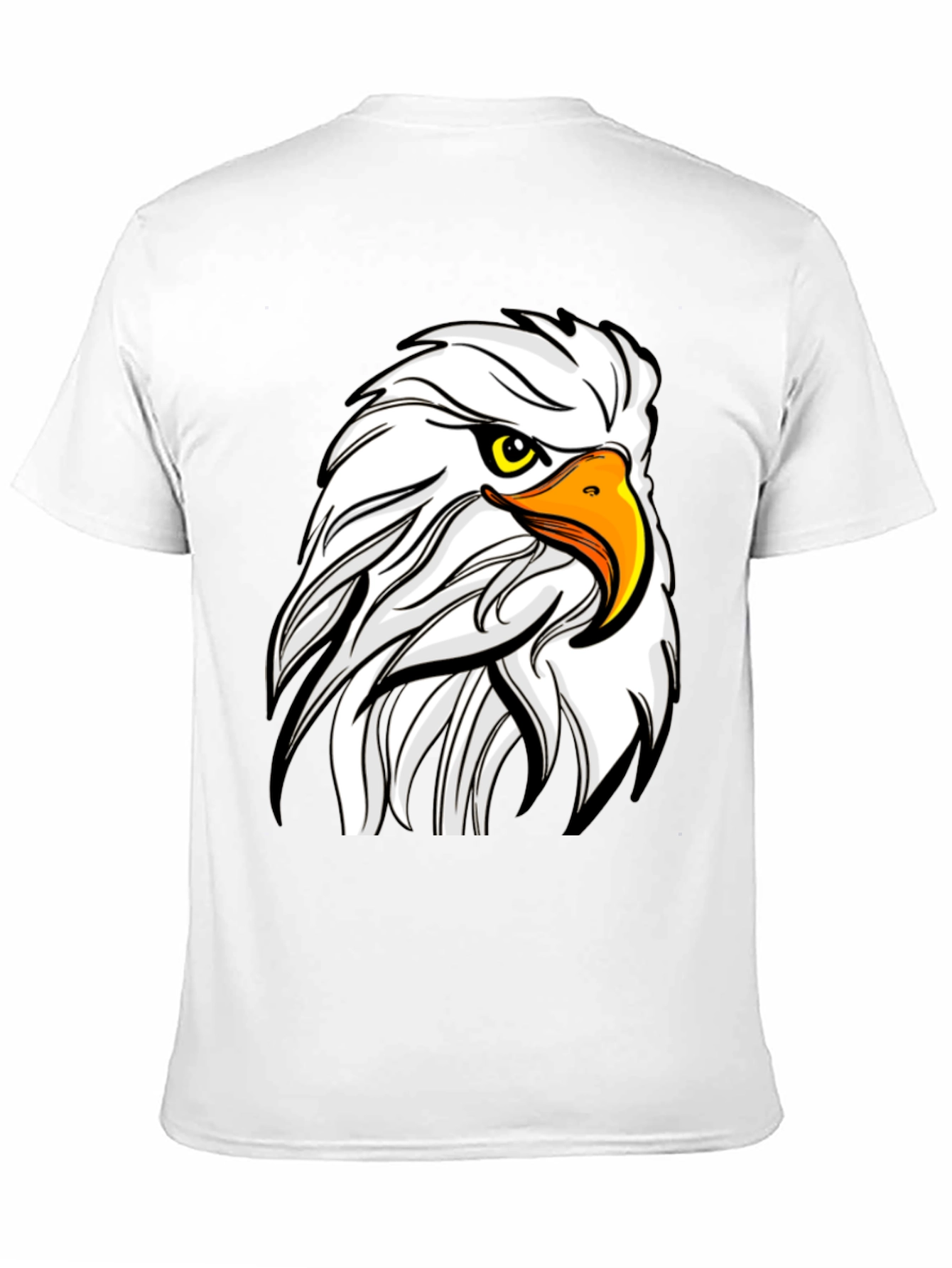 Bold Eagle Graphic Tee - Black Cotton T-Shirt