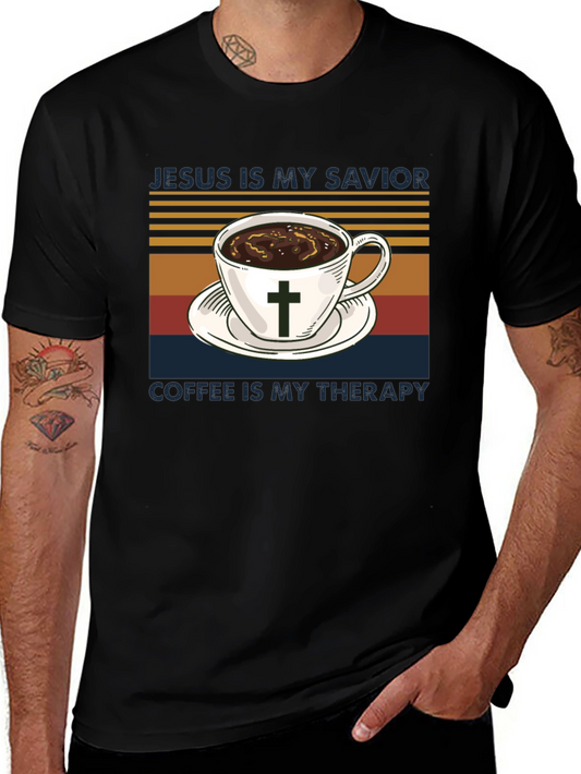 Jesus is My Savior Coffee is My Therapy T-Shirt