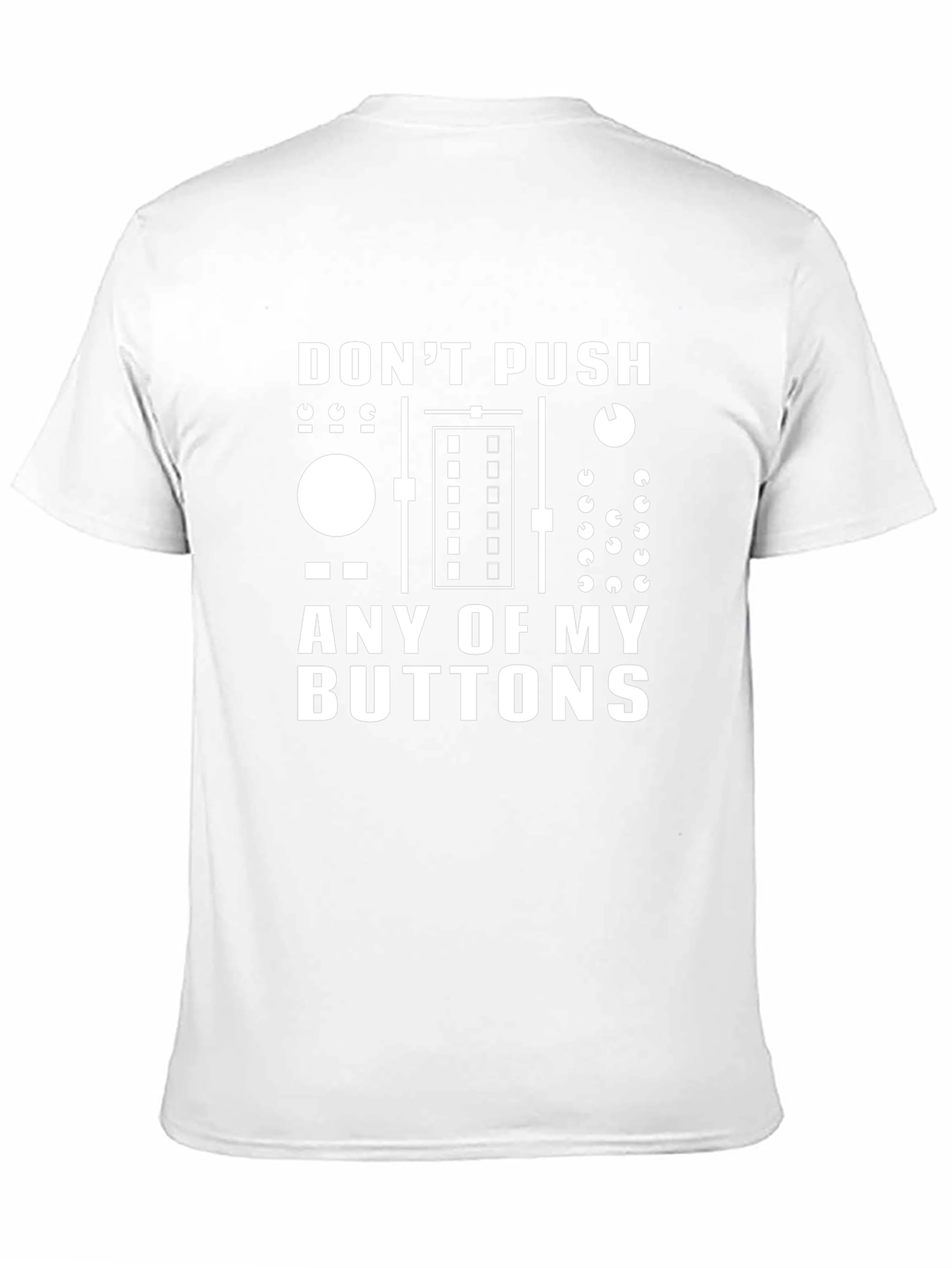 Dont Push My Buttons Black Graphic Tee