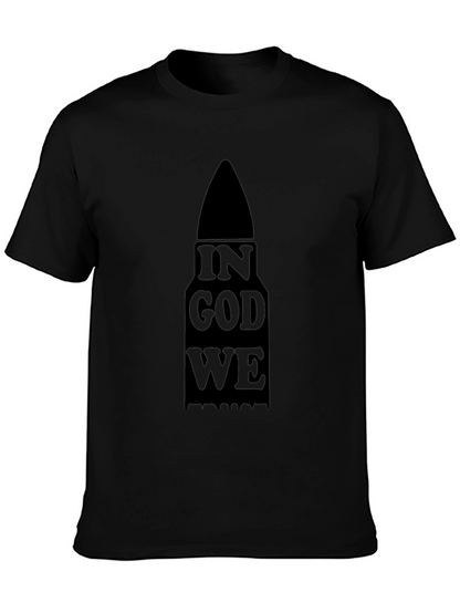 In God We Trust Bullet Graphic Tee - Black