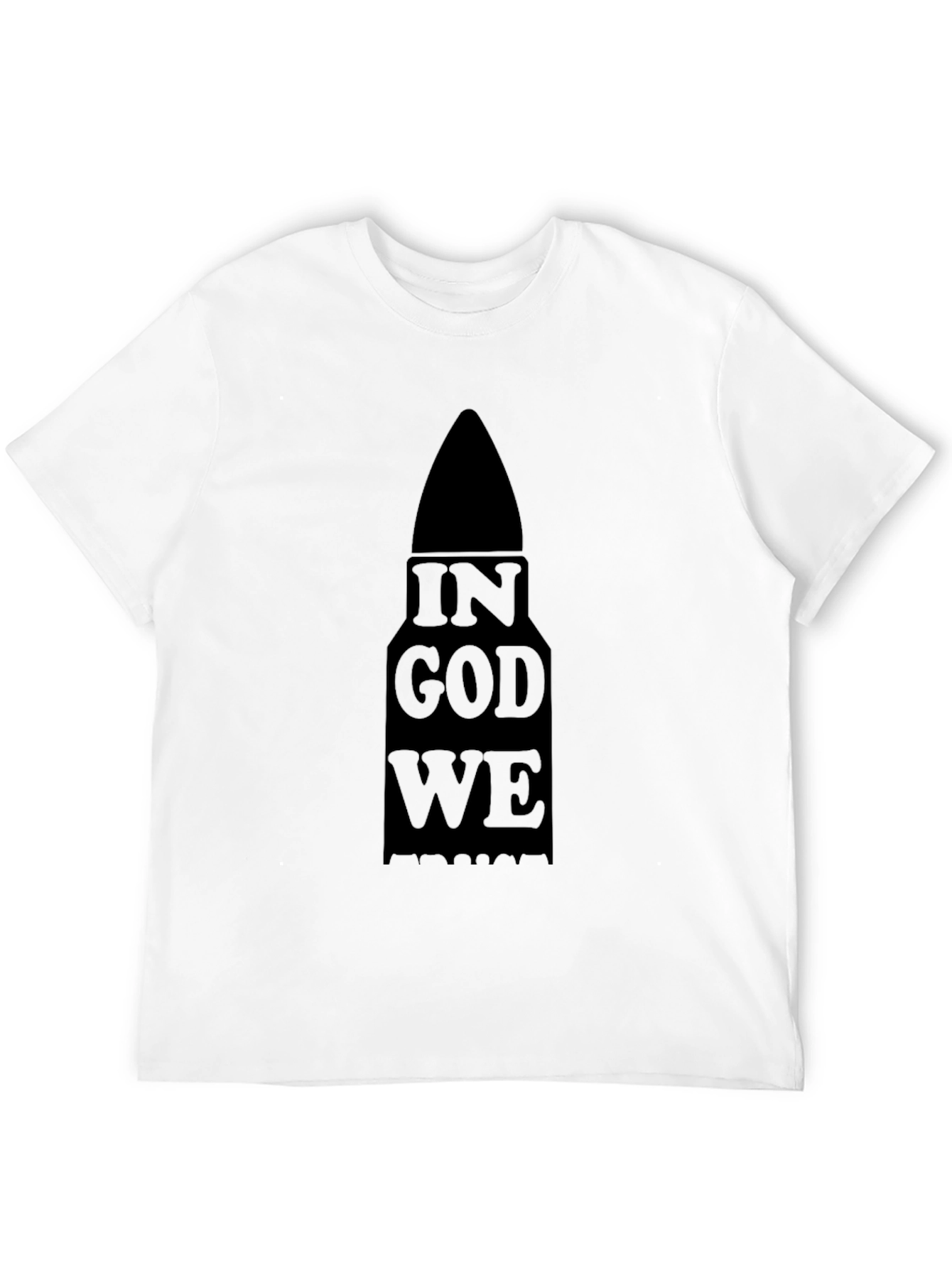 In God We Trust Bullet Graphic Tee - Black