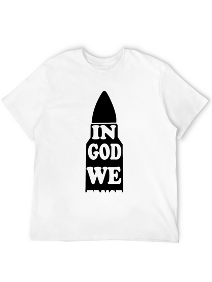 In God We Trust Bullet Graphic Tee - Black